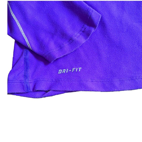 PURPLE NIKE DRI FIT QUARTER ZIP LONG SLEEVE TOP SIZE XS - Picture 3 of 6